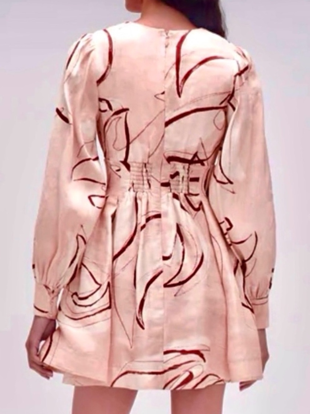 🌺🎉HP🎉🌺 NWT Aje Amelia Plunge Mini Dress Whimsical Dove - Picture 5 of 16